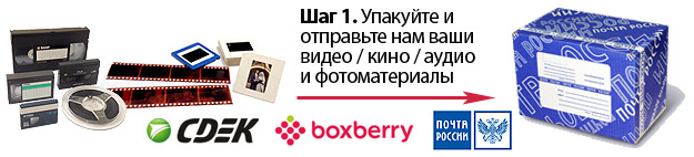 Шаг 1. Упакуйте и отправьте нам ваши видео, кино, аудио и фотоматериалы